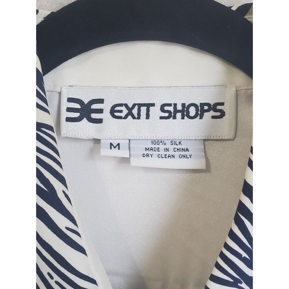 Vintage Exit Shop Women Medium 100% Silk Button D… - image 6